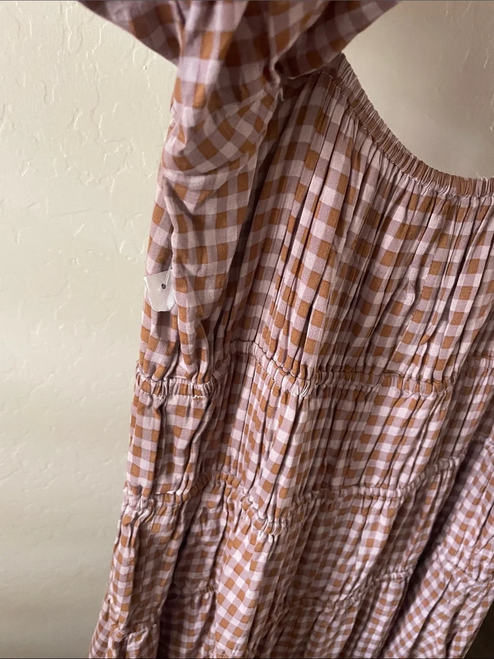 NWT REFORMATION Rhett Gingham Puff Dress - Picture 10 of 10